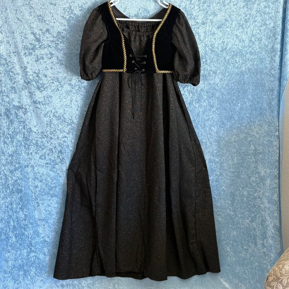 FULL LENGTH Juliet/Josephine Costume Dress Regency Renaissance Lace-up Vest Cap